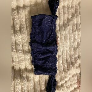 Crop Top Blue lacey bra
